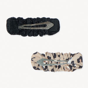 Set de 2 barrettes et 2 chouchous fantaisies pour fille  