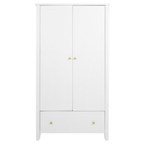 Armoire Charlie 2 portes et 1 tiroir - Blanche 