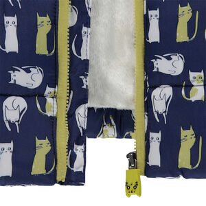 Doudoune matelassée doublée sherpa imprimée all-over 