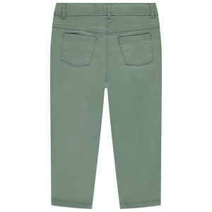 Pantalon uni en twill avec poches pour bébé fille 