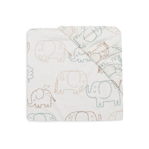 Drap-housse jersey - 70x140 cm - Elephant Tales 
