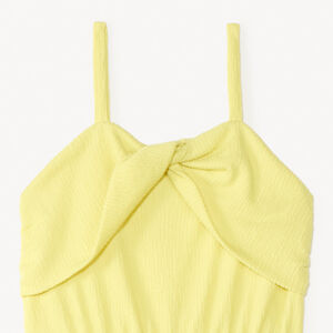 Combinaison en jersey crêpé uni avec buste drapé pour fille 