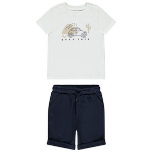 Ensemble 2 pièces fantaisie printé voiture pour bébé garçon  