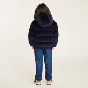 Parka blouson grand froid garçon côtelée à capuche 