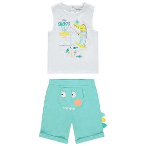 Ensemble débardeur et bermuda print crocodile 