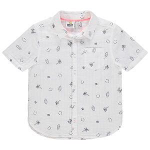 Chemise manches courtes en coton à imprimé SmileyWorld pour enfant garçon 