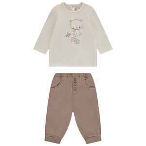 Ensemble 2 pièces print ourson pour bébé garçon 