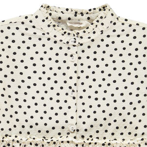 Tunique manches longues imprimé pois pour fille 