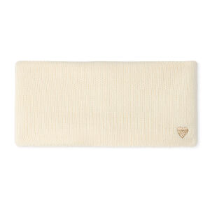 Snood uni en tricot et intérieur polaire avec cœur brodé pour bébé fille 