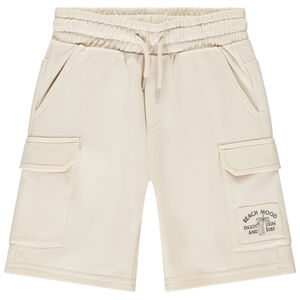 Bermuda uni en molleton avec poches style cargo pour garçon  