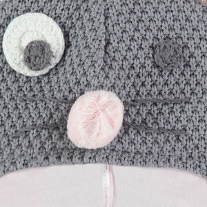 Bonnet péruvien en maille doublé jersey avec détails en relief 