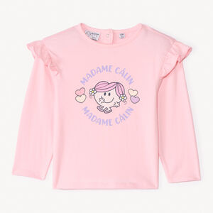 T-shirt manches longues print Madame Câlin pour bébé fille 