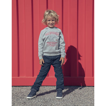 Pantalon Droit En Twill Double Polaire Pour Enfant Garcon Orchestra Fr