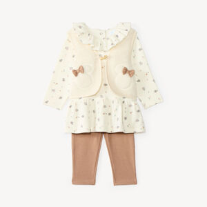 Ensemble 3 pièces bébé fille motif Minnie Disney 