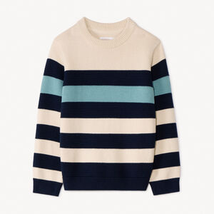 Pull rayé en tricot fantaisie pour garçon 