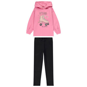 Ensemble 2 pièces en molleton print fantaisie pour fille 