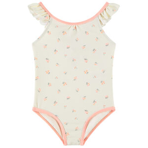 Maillot de bain 1 pièce effet cloqué et imprimé fleurs pour bébé fille 