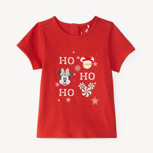 T-shirt manches courtes bébé fille en jersey Minnie 