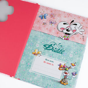 Carnet rigide A4 motifs fleurs Diddl et ses amis 