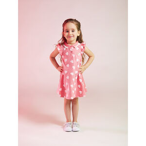 Robe polo en jersey imprimé pour fille 