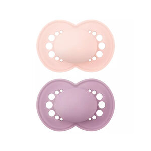 Lot de 2 sucettes silicone Original 18M+ tendance (modèle aléatoire) 