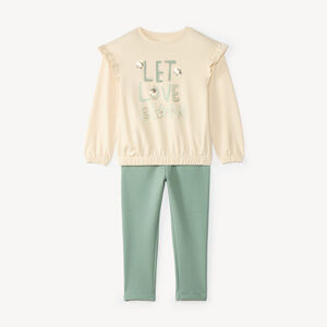 Ensemble sportswear fille à sequins et paillettes  