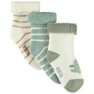 Lot de 3 paires de chaussettes à bouclettes pour bébé garçon 