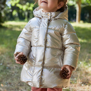 Doudoune bébé fille longue matelassée 