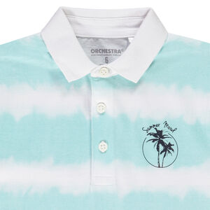 Polo manches courtes en jersey rayé tie and dye pour garçon 