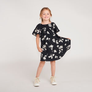 Robe manches courtes imprimée fleurie pour fille 