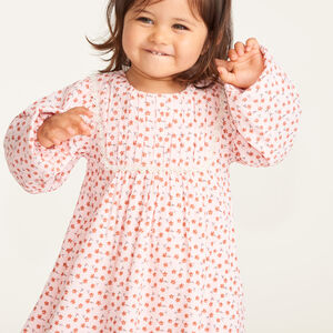 Robe bébé fille manches longues imprimé fleuri 