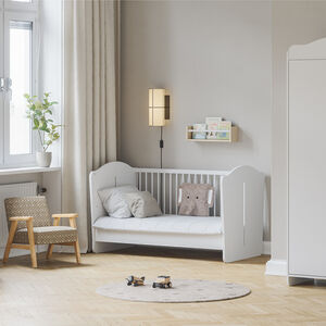 Lit bébé évolutif 70 x 140 cm Megève blanc 