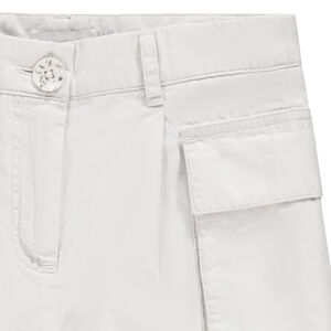 Pantalon cargo uni en lin pour fille 