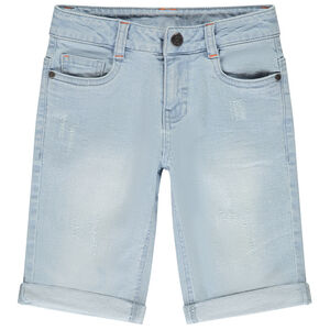 Bermuda en jean effets used et délavé pour garçon 