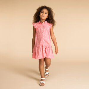 Robe manches courtes imprimé fleuri pour fille 