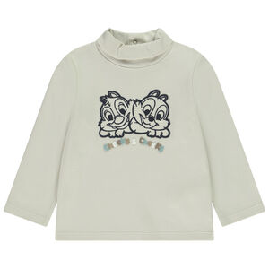 Sous-pull uni col cheminée avec print Tic & Tac Disney pour bébé garçon  