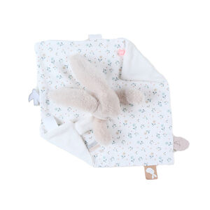 Doudou plat bi-matière Romy la lapine 
