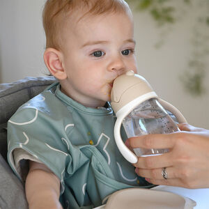 Tasse à paille transparente 300ml argile 