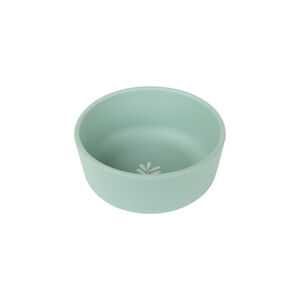 Bol en silicone avec motif végétal au fond et bords hauts 