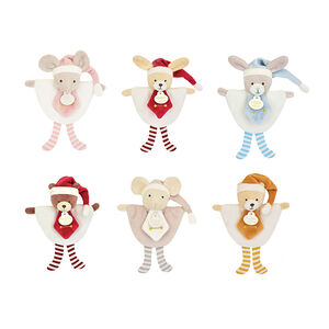 Doudou plat Petit Lutin de Noël (modèle aléatoire) 