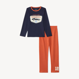 Pyjama 2 pièces long garçon motif voiture vintage 