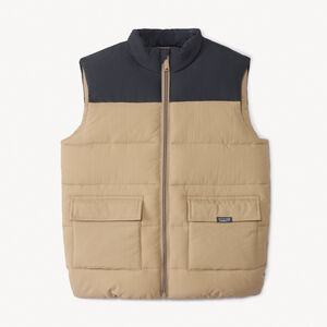 Doudoune sans manches bicolore en toile pour garçon  