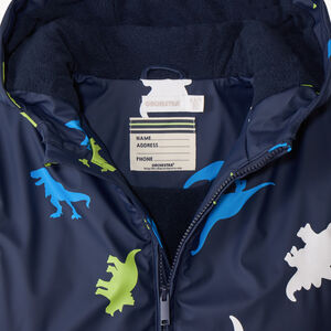 Parka gomme à couleur changeante imprimé dinos pour garçon 