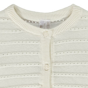 Gilet en tricot ajouré pour bébé fille 