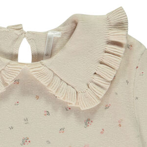 Pull à col claudine et imprimé fleurs pour bébé fille 