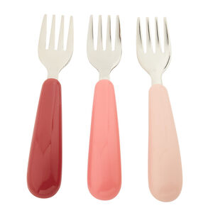 Lot de 3 fourchettes en métal Yummix rose 
