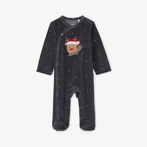 Dors-bien de Noël effet dévoré pour bébé garçon avec ouvertures différentes selon l'âge 