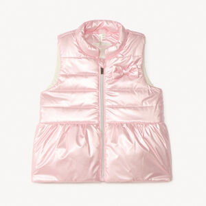 Doudoune sans manches effet métallisé pour bébé fille 