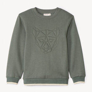 Sweat molleton avec animal surpiqué pour garçon 