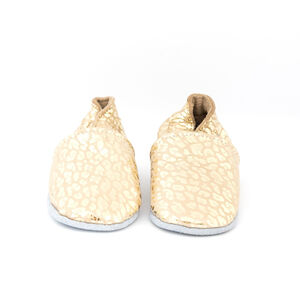 Chaussons souples 3-6M en cuir Babysoft doré 